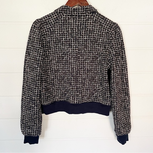 Me+Em Ponte Jacquard Rib Trim Textured Ponte Jersey Jacket Size 12 - Picture 11 of 16